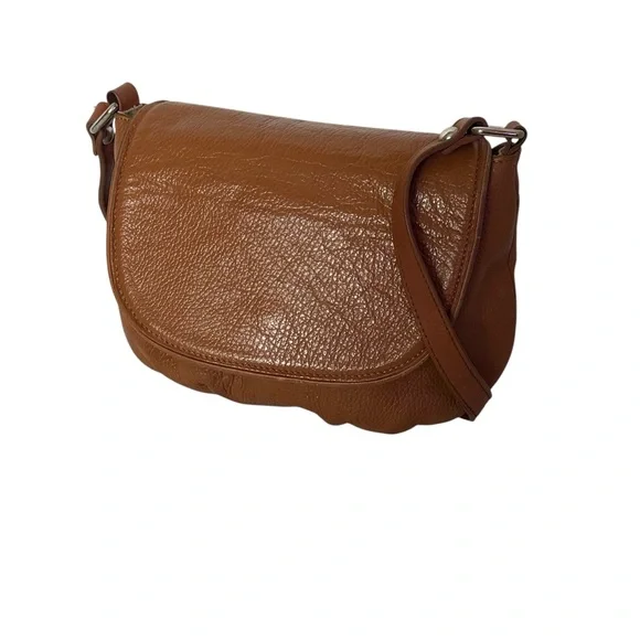 Valentina brown leather crossbody bag (B83) - Picture 1 of 11